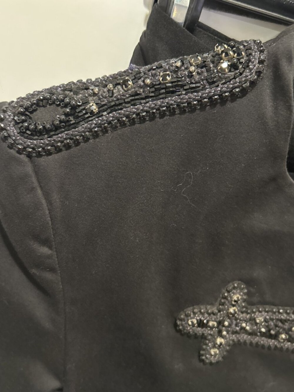 alice + olivia Women’s Silk Pant Suit Embroidered Jacket & Pants Sz 2 Black - Picture 6 of 16